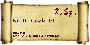 Kindl Szebáld névjegykártya